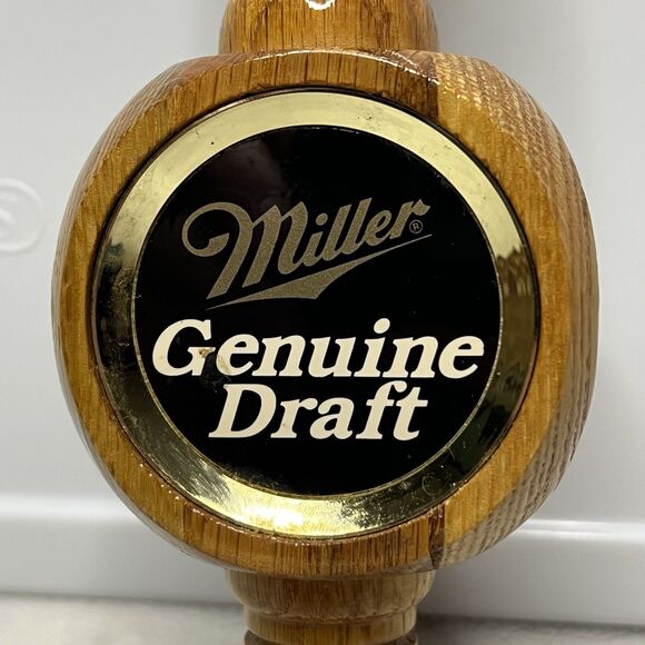 Vintage Miller Genuine Draft Wooden Beer Tap Handle - Picture 2 of 6